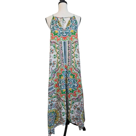 Anthropologie Ella Halter Handkerchief Maxi Dress M/L - Picture 5 of 9